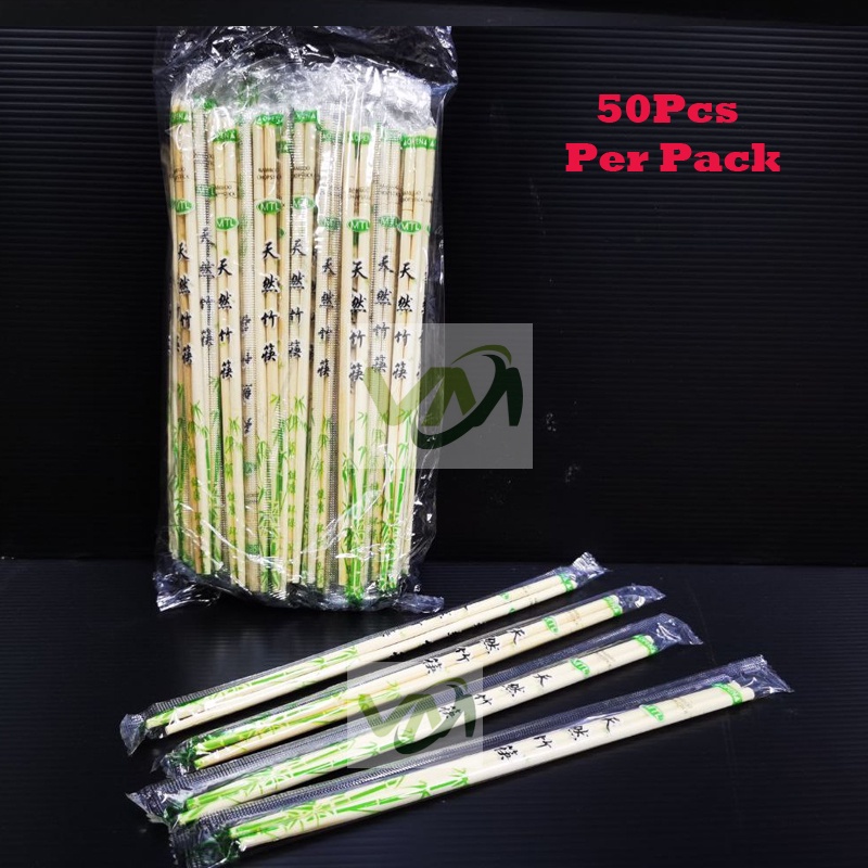 06b71054a5bdb8afe4d882cc332d58f0 50 Pairs CHOPSTICK TAPAU of 4.5mm BAMBOO CHOPSTICK / 50 pairs 免洗筷子/ Chopstick kayu murah/ Disposable Chopsticks - Image 2