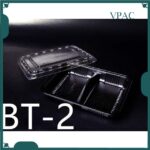 BT-1 /2/3/4 Compartment Lunch Box with Lid 50pcs / Kotak Nasi 3 Petak / Disposable Lunch Box / 3 Compartment Bento Box - BT-3 RedBlack - Image 5