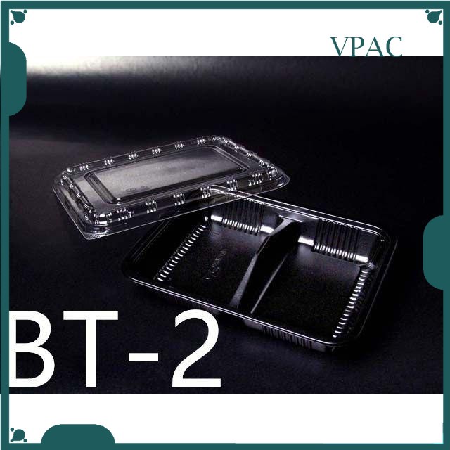 08c5af8b5107aaf7009e4123db22f4a7 BT-1 /2/3/4 Compartment Lunch Box with Lid 50pcs / Kotak Nasi 3 Petak / Disposable Lunch Box / 3 Compartment Bento Box - BT-3 RedBlack - Image 5