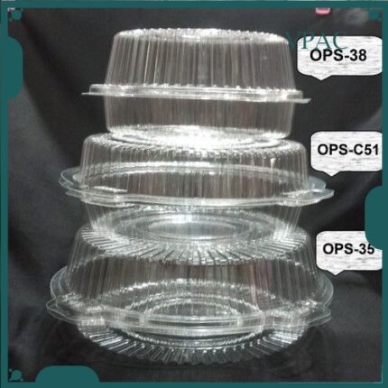 OPS-C51 C38 C35  BENXON 7" Round Cake Tray with Lock [ 200pcs± ] Bakery Disposable Plastic - C51 200pcs