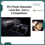 BT-1 /2/3/4 Compartment Lunch Box with Lid 50pcs / Kotak Nasi 3 Petak / Disposable Lunch Box / 3 Compartment Bento Box - BT-3 RedBlack - Image 8