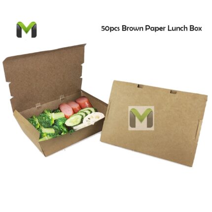 [50pcs] ECONOMIC Disposable Paper Lunch Box