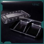 BT-1 /2/3/4 Compartment Lunch Box with Lid 50pcs / Kotak Nasi 3 Petak / Disposable Lunch Box / 3 Compartment Bento Box - BT-3 RedBlack - Image 11