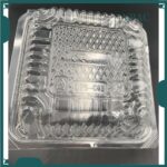 OPS-C43 GC 4" Food Tray with Lock [ 100pcs± ] Bakery Disposable Plastic - Image 2
