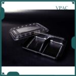 BT-1 /2/3/4 Compartment Lunch Box with Lid 50pcs / Kotak Nasi 3 Petak / Disposable Lunch Box / 3 Compartment Bento Box - BT-3 RedBlack - Image 4