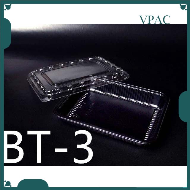 7818d33c3ee7ebf32b4f2725aab7a9d7 BT-1 /2/3/4 Compartment Lunch Box with Lid 50pcs / Kotak Nasi 3 Petak / Disposable Lunch Box / 3 Compartment Bento Box - BT-3 RedBlack - Image 6