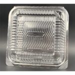 OPS-L500 {50pcs} BENXON 5" Square Cake Tray with Lock Bakery Disposable Plastic Clear Food Box - Cake Box - OPS L500 - Image 2