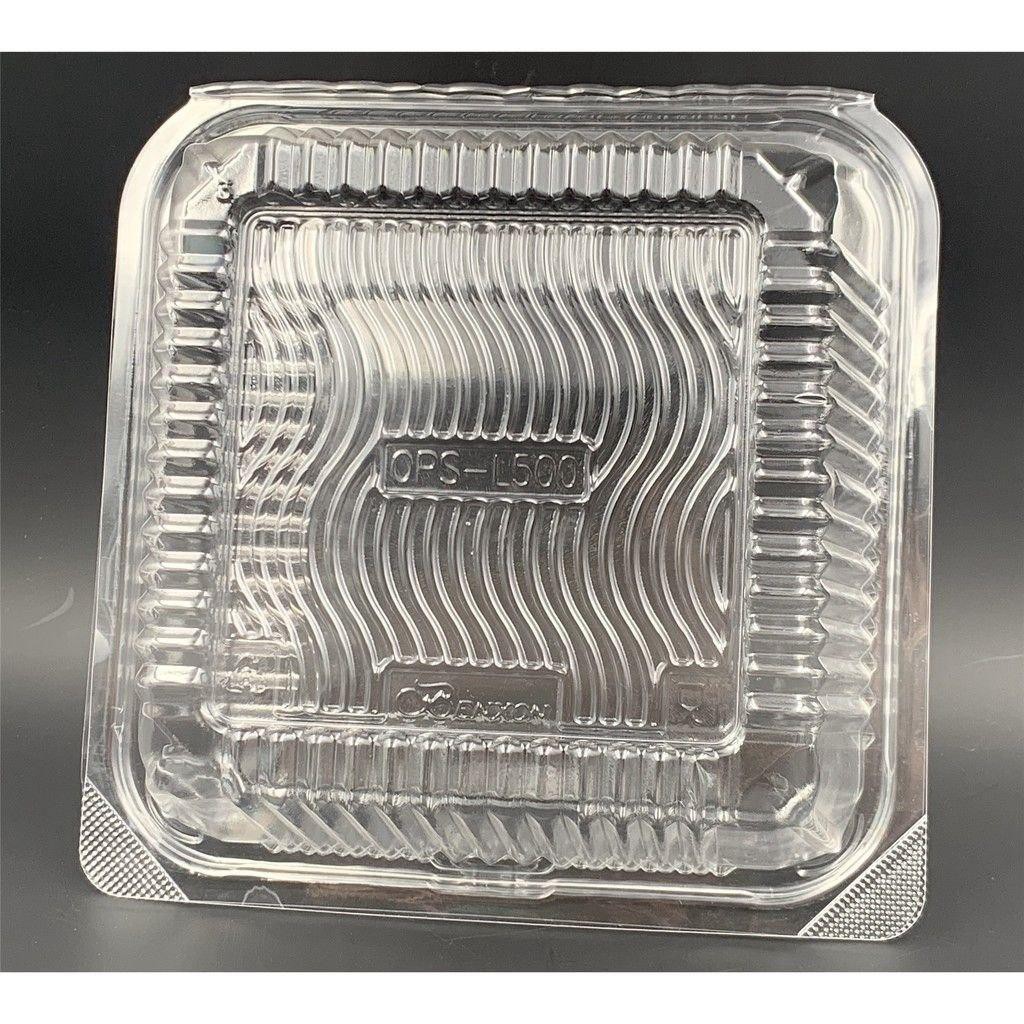 851fe3b243386f3eaaa3f3bdfcbee815 OPS-L500 {50pcs} BENXON 5" Square Cake Tray with Lock Bakery Disposable Plastic Clear Food Box - Cake Box - OPS L500 - Image 2