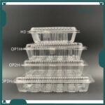 [ 1 KOTAK ] OPS - OP2H -BENXON Plastic Tray [ 2000pcs+-] Bakery Disposable Plastic Clear - With Lock - 1000pcs - Image 4