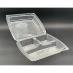 [1 KOTAK]BENXON BX-190 BX-290 (6pkt X 50pcs)3 Compartment Disposable Lunch Box / Kotak Nasi / Food Container - BX190 3 COMPARTMENT - Image 2
