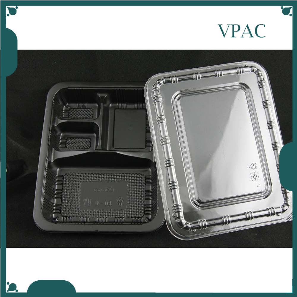 926ca2676af60876c4162b1b2398f423 BT-1 /2/3/4 Compartment Lunch Box with Lid 50pcs / Kotak Nasi 3 Petak / Disposable Lunch Box / 3 Compartment Bento Box - BT-3 RedBlack - Image 13