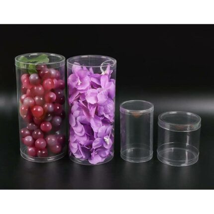 [ 100pcs± ] Custom Make Cylinder PVC Gift Box VMP Gifts boxes Cylinder Plastic Container Slinder Box - 72mm,4"