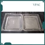 BENXON BX-123 (50pcs) 8.5" Square Cake Tray / Plastic Tray / Bakery Disposable Plastic Clear Food - Image 2