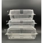 OPS-L500 {50pcs} BENXON 5" Square Cake Tray with Lock Bakery Disposable Plastic Clear Food Box - Cake Box - OPS L500 - Image 4