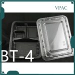 BT-1 /2/3/4 Compartment Lunch Box with Lid 50pcs / Kotak Nasi 3 Petak / Disposable Lunch Box / 3 Compartment Bento Box - BT-3 RedBlack - Image 7