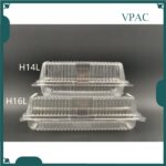 OPS - H16L - BENXON Plastic Tray with Lock [ 50pcs± ] Bakery Disposable Plastic - OPS H16L GO - Image 3