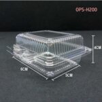 OPS - H200 BENXON Plastic Tray with Lock [ 100pcs± ] Disposable Plastic Clear Food Box - Sushi Tray - Image 3