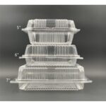 OPS-L500 {50pcs} BENXON 5" Square Cake Tray with Lock Bakery Disposable Plastic Clear Food Box - Cake Box - OPS L500 - Image 3