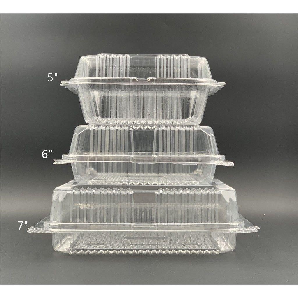 fc08a8630ea315633c41e2233d6b310e OPS-L500 {50pcs} BENXON 5" Square Cake Tray with Lock Bakery Disposable Plastic Clear Food Box - Cake Box - OPS L500 - Image 3