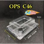 [1 KOTAK] OPS-C46 -BENXON Plastic Tray [ 600pcs ] Bakery Disposable Plastic Clear Food Box - OPS - C46 - Image 4