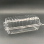 OPS - H78L - BENXON Plastic Tray with Lock [ 100pcs± ] Bakery Disposable Plastic Clear Food Box - Swiss Roll Cake Box  -