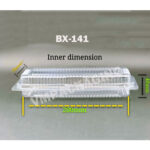 BX-141 - BENXON Plastic Tray with Lock [ 50pcs± ] BX141 Bakery Disposable Clear Food Sushi Box Bekas Kek Lapis - BX 141