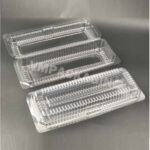 BX-141 - BENXON Plastic Tray with Lock [ 50pcs± ] BX141 Bakery Disposable Clear Food Sushi Box Bekas Kek Lapis - BX 141 - Image 2