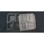 [50sets± ] BTB-3CN BTB-4C 3/4 Compartment Black Container With Lid Plastic PP Lunch Food Benxon Box Three Four Benxon - BTB-4C - Image 5