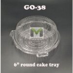 OPS-C38 6" Kuih Container Round Cake Tray with Lock [ 400pcs± ] Bakery Disposable 6" Chiffon cake tray GO38 GCpack - Image 2