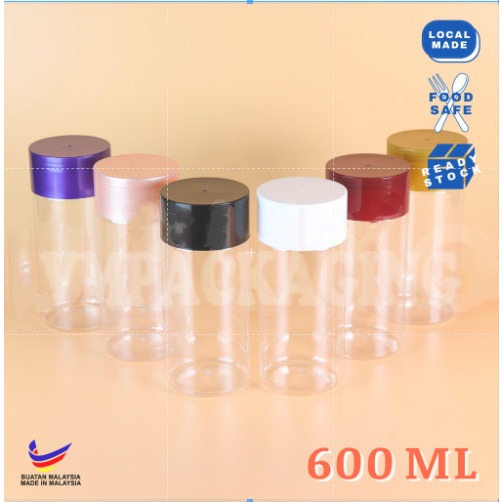 my-11134207-7r98x-lmfw6ud76w7qb2 BALANG KUIH/BALANG KUEH/BALANG RAYA PLASTIK (300m, 400ml, 500ml, 600ml) + Stopper Bekas Rempah ChocoJar - BP0508 PINK,NO STOPPER - Image 8