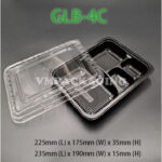 BT-1 /2/3/4 Compartment Lunch Box with Lid 50pcs / Kotak Nasi 3 Petak / Disposable Lunch Box / 3 Compartment Bento Box - BT-3 RedBlack - Image 19