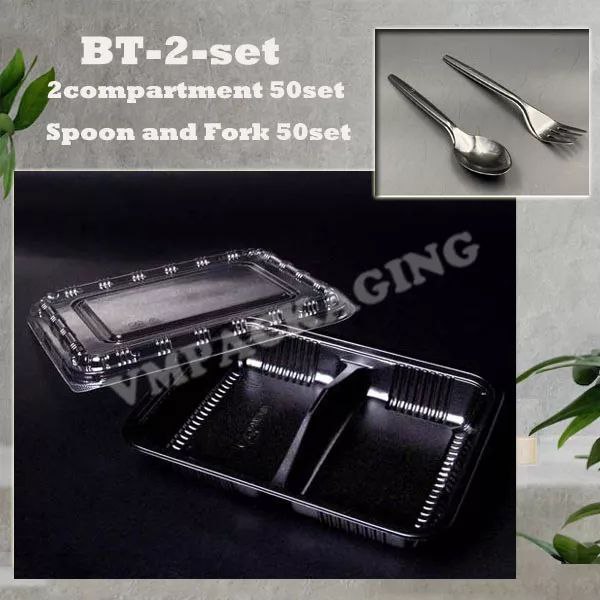 my-11134207-7r98y-ls85okjeaxpg14 SET BT-1 /2/3/4 Compartment Lunch Box with Lid 50pcs/Kotak Nasi 3 Petak / Disposable Lunch Box / 3 Compartment Bento Box - BT-1 SET (3 PETAK) - Image 6