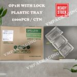 [ 1 KOTAK ] OPS - OP1H -BENXON Plastic Tray [ 2000pcs+-] Bakery Disposable Plastic Clear Bekas Kuih Plastic - OPS - OP1H GO 2000PC - Image 3