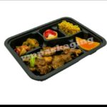 BT-1 /2/3/4 Compartment Lunch Box with Lid 50pcs / Kotak Nasi 3 Petak / Disposable Lunch Box / 3 Compartment Bento Box - BT-3 RedBlack - Image 22