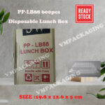 PP microwavable Lunch Box 600pcs-ctn Disposable Plastic Food Box - Bekas Kotak Nasi Plastik - Lemak - Biodegradable - ECO1-1bag/600s - Image 5