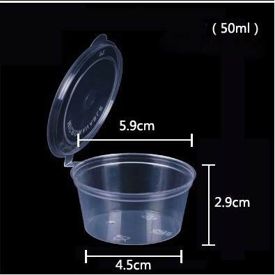 sg-11134201-7ra2t-m52mf12xfppa74 1oz 1.5oz 2oz 2.5oz 4ozSauce cup Round Disposable PP Plastic Container Hinged 100/50pcs± Teka N Deli Container 25/35/50/ - 100pcssc35ML - Image 6