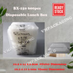 PP microwavable Lunch Box 600pcs-ctn Disposable Plastic Food Box - Bekas Kotak Nasi Plastik - Lemak - Biodegradable - ECO1-1bag/600s - Image 7