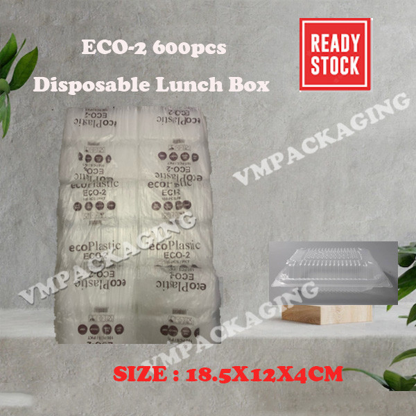 sg-11134201-7ra3x-m54ide7kxhvu92 PP microwavable Lunch Box 600pcs-ctn Disposable Plastic Food Box - Bekas Kotak Nasi Plastik - Lemak - Biodegradable - ECO1-1bag/600s - Image 3