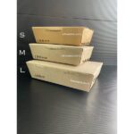 (DAUN)50PCS ECO Paper Lunch Box / Brown Colour Paper Lunch Box/ Paper Lunch Box Murah / Biodegradable Paper Product - S