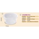 CHUNBE CB WARE R16 (10 X 50set)(500set) 16oz Round Microwave Container / Food Container With Lid 16 oz - Image 3