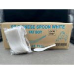 5" Chinese Spoon - 5" Spoon - White ( 2400pcs ) Fat Boy Disposable Plastic Cutlery - Sudu Pendek Kotak Nasi 5 " - white - Image 5