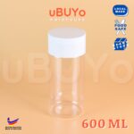 BALANG KUIH/BALANG KUEH/BALANG RAYA PLASTIK (300m, 400ml, 500ml, 600ml) + Stopper Bekas Rempah ChocoJar - BP0508 PINK,NO STOPPER - Image 28