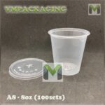 8oz PP Round Container [ 100pcs± ] ABBA A8 - Disposable Plastic Food Container (Bekas Jelly /Dadih) - Thick - Image 2