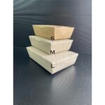 (DAUN)50PCS ECO Paper Lunch Box / Brown Colour Paper Lunch Box/ Paper Lunch Box Murah / Biodegradable Paper Product - S - Image 2