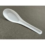 5" Chinese Spoon - 5" Spoon - White ( 2400pcs ) Fat Boy Disposable Plastic Cutlery - Sudu Pendek Kotak Nasi 5 " - white - Image 4