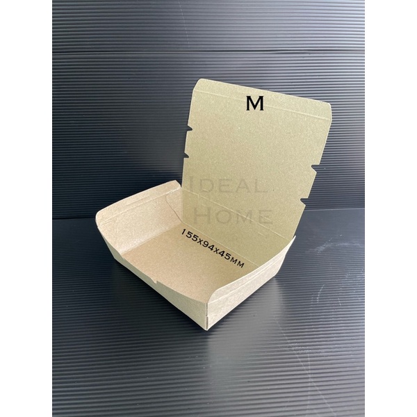 sg-11134201-7rbll-lqkhewx0acn8a5 (DAUN)50PCS ECO Paper Lunch Box / Brown Colour Paper Lunch Box/ Paper Lunch Box Murah / Biodegradable Paper Product - S - Image 7