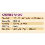 CHUNBE CB WARE A1000 (5 X 50set)1000 Rectangular Microwave Container With Lid / PP Disposable Container - 950ml - Image 4