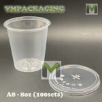 8oz PP Round Container [ 100pcs± ] ABBA A8 - Disposable Plastic Food Container (Bekas Jelly /Dadih) - Thick - Image 3