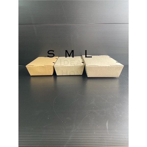 sg-11134201-7rbm9-lqkhewn0nk8q82 (DAUN)50PCS ECO Paper Lunch Box / Brown Colour Paper Lunch Box/ Paper Lunch Box Murah / Biodegradable Paper Product - S - Image 4