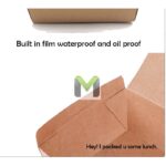 [50pcs] ECONOMIC Disposable Paper Lunch Box / Take Away Food Packaging Paper Box / Food Delivery Packaging Paper Box - Image 3